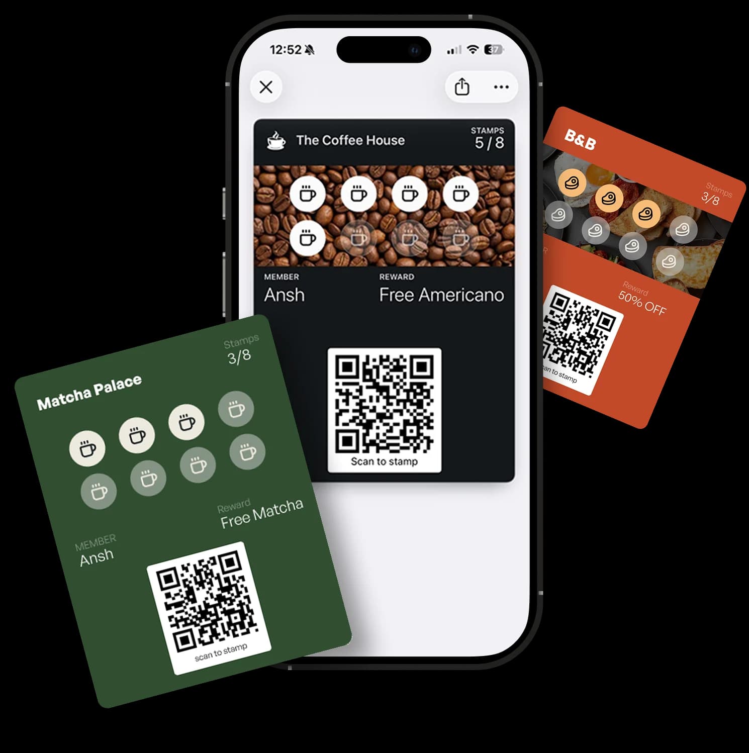 A Tapcarry branded loyalty card in Apple Wallet